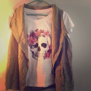 Freeze white skull t-shirt